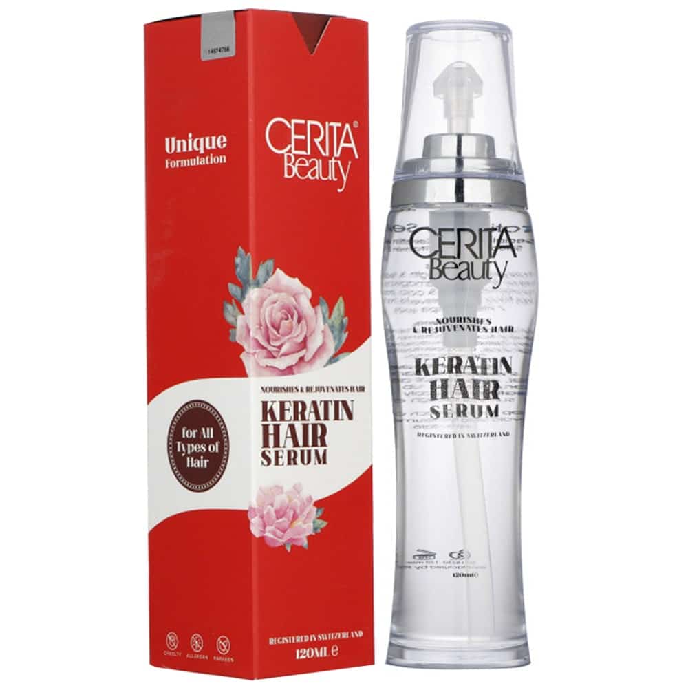 سرم کراتینه مو 120 میل سریتا KERATIN HAIR SERUM CERITA