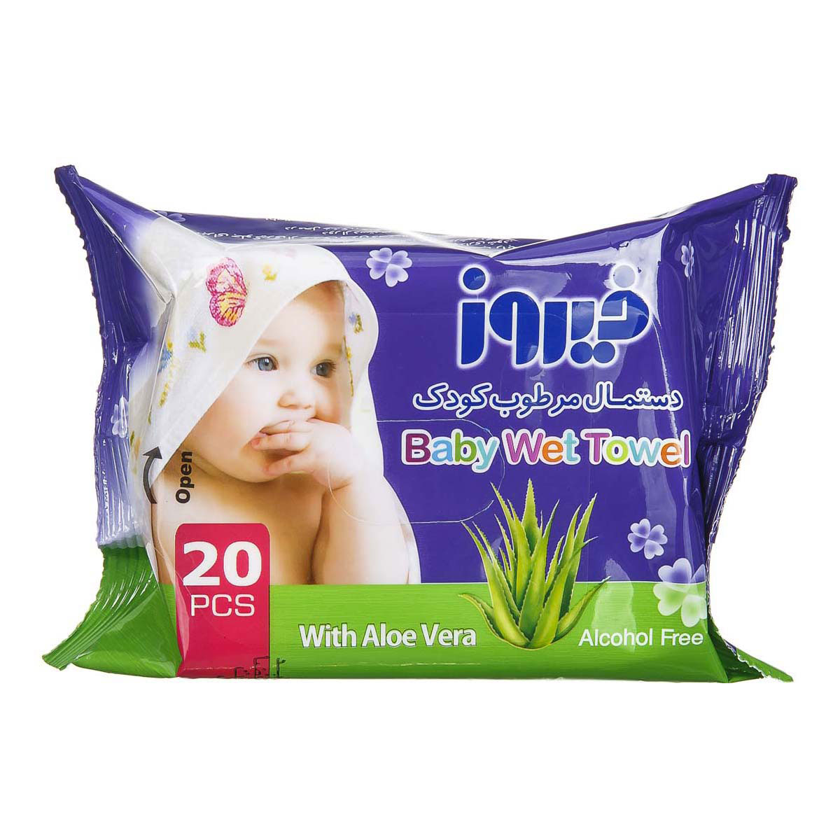 دستمال مرطوب فیروز 20 عددی